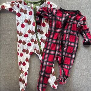 Kickee Pants Holiday Ornament and Plaid Footies